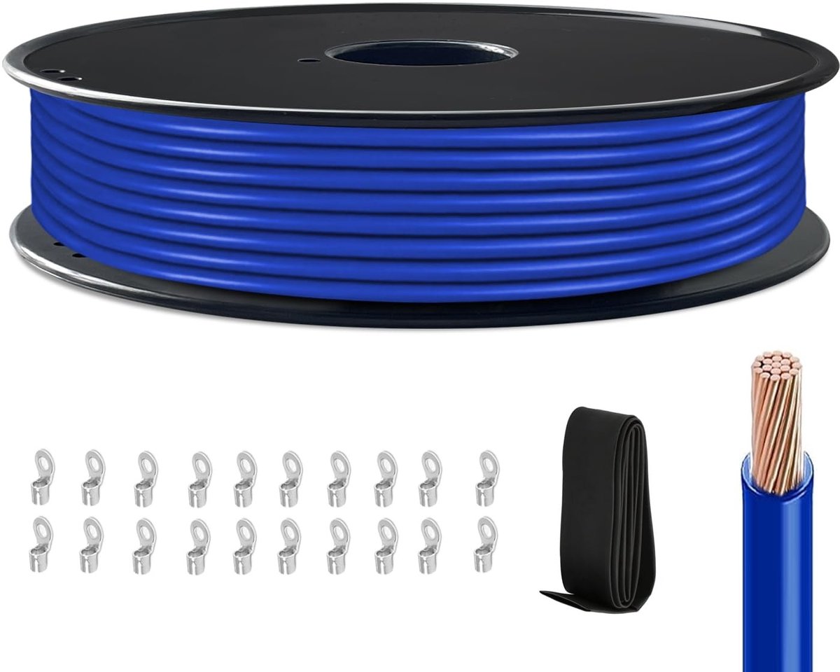 SolidKeus - H05V-K Besturingskabel Blauw 0.75 mm² 50 m VDE Goedgekeurd