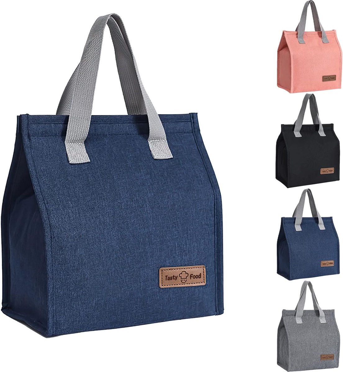 Lunchtassen voor dames en heren - herbruikbare geïsoleerde lekvrije lunchtas - koeltassen voor kinderen - meisjes - jongens - volwassenen - thermische koeltas voor werk - school - reizen (Cyaan)