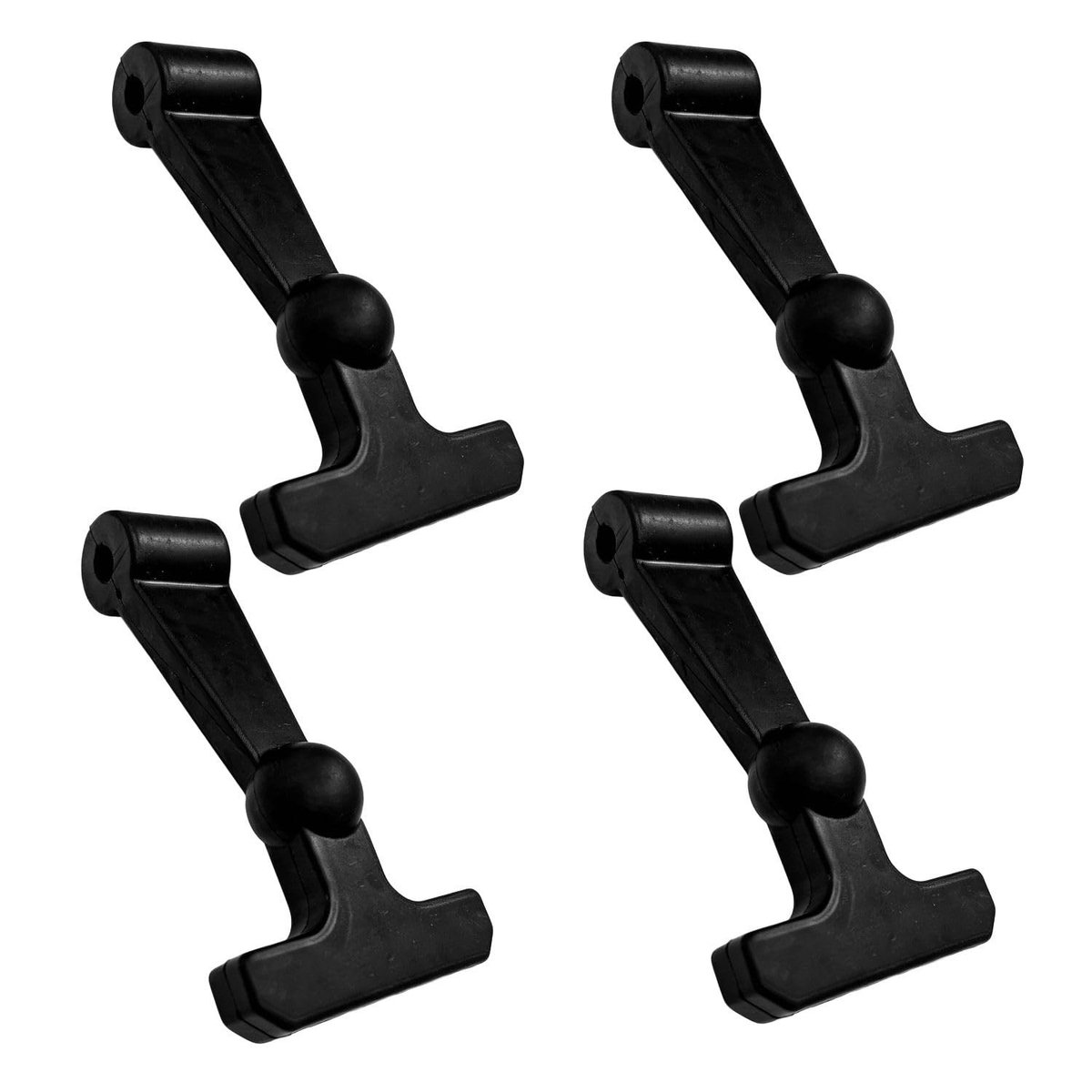 SolidKeus - Set van 4 Elastische Motorkaphouders met T-Greep