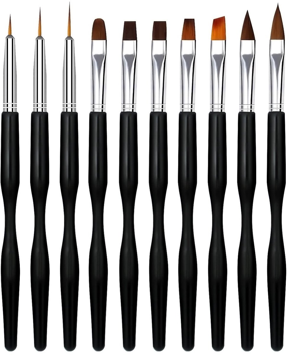SolidKeus - Set van 10 Multifunctionele Nail Art Pens voor Gel Polish