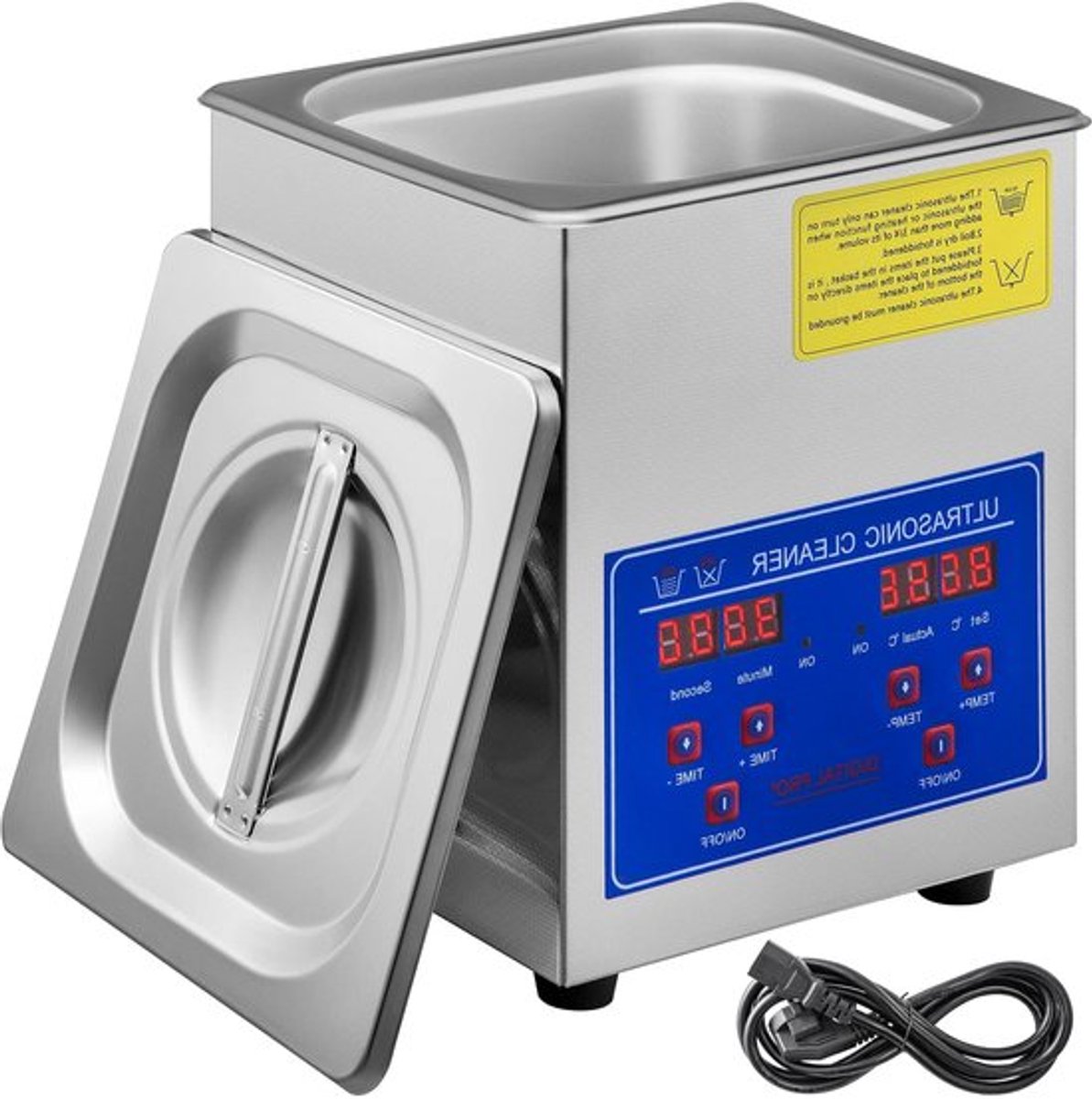 Ultrasoon Reiniger - Reinigingsapparaat voor Sieraden en Brillen - 3L - Ultrasone - Ultrasonic Cleaner - Professionele Draagbare Wasmachine - voor Sieraden, Gereedschap en Huishoudelijk Gebruik
