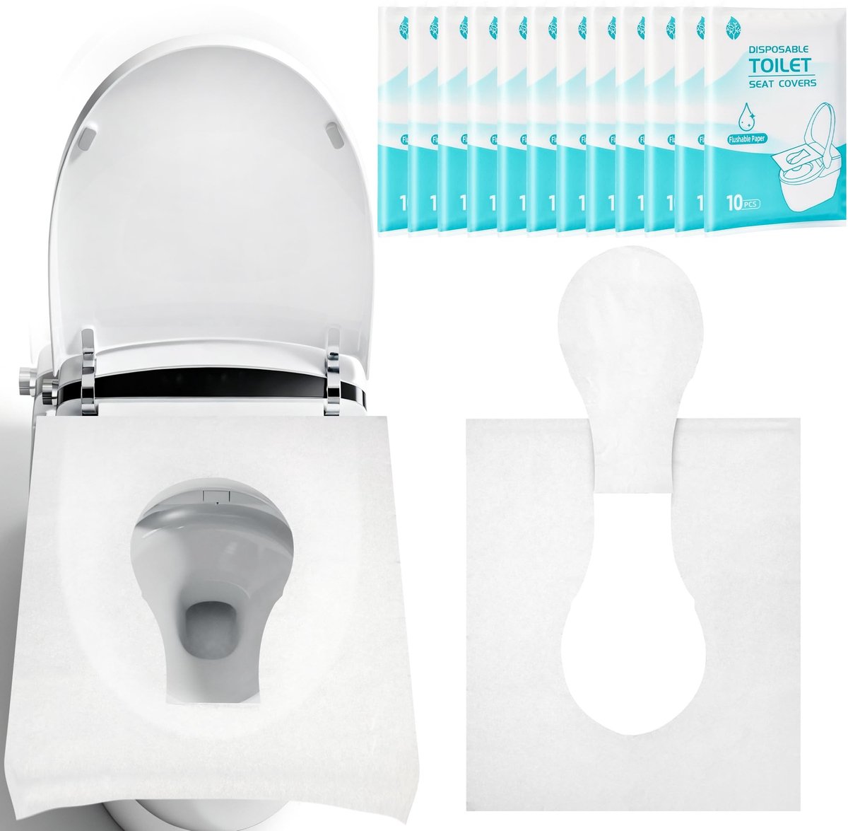 SolidKeus - Wegwerp Toiletbril Covers 120 Stuks voor Hygiënisch Gebruik