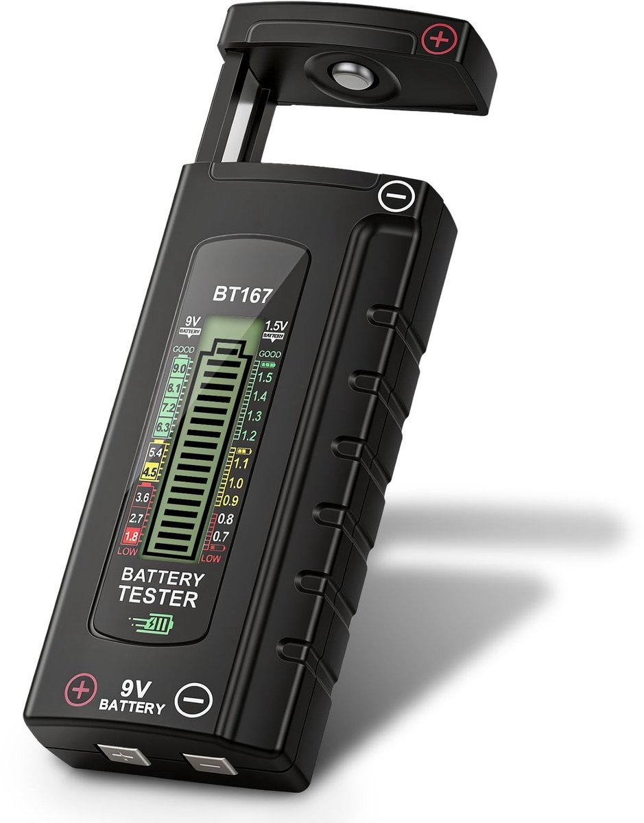 SolidKeus - Batterijtester met LCD Scherm voor Diverse Batterijen