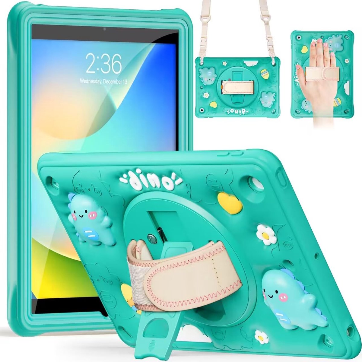 Omgoods - Beschermhoes voor iPad 9th/8th/7th Gen 10.2 inch, Groen