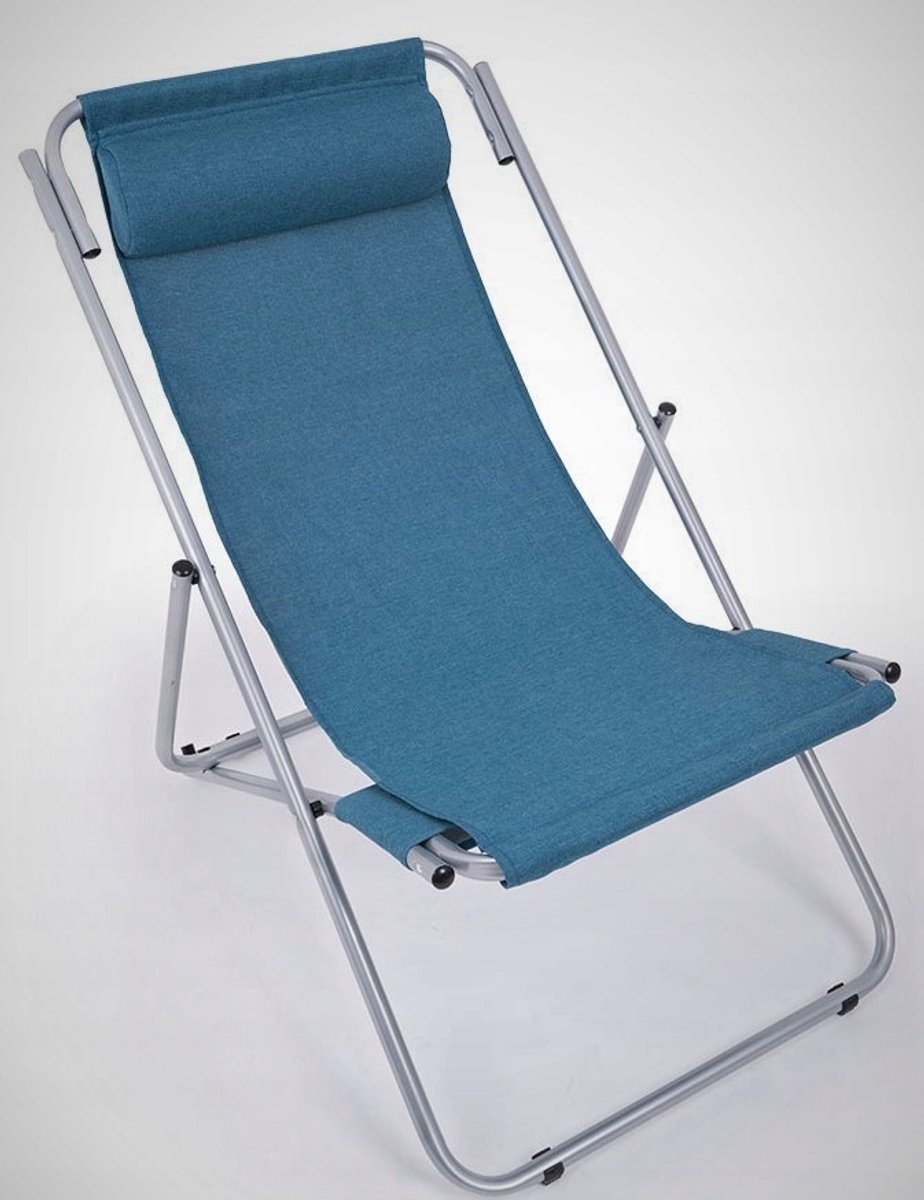 Comfortabele Ligstoel met Kussen voor Balkon, Tuin of Strand