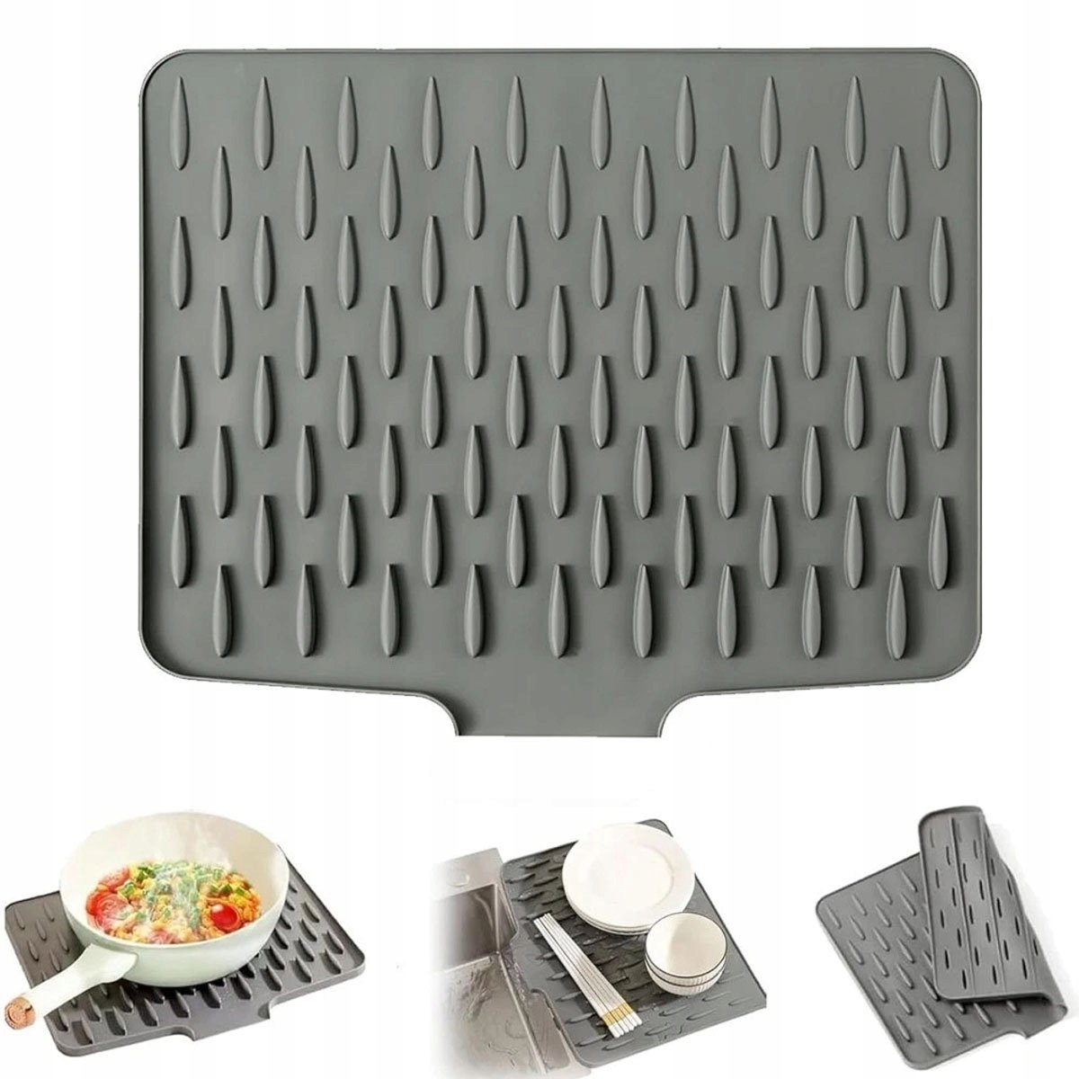 Merkloze siliconen afdruipmat voor koken - 40x32,5 cm