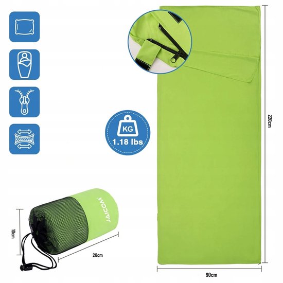 Lichtgewicht Zijden Reis Slaapzak 220x90cm - Compact & uitgebreid — afbeelding 3
