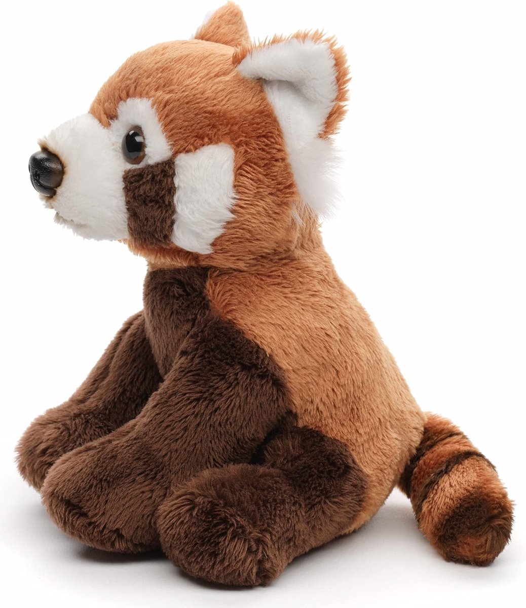 - Rode panda pluche dier, zittend - 15 cm (lengte) - pluche beer, kattenbeer - pluche dier, knuffeldier