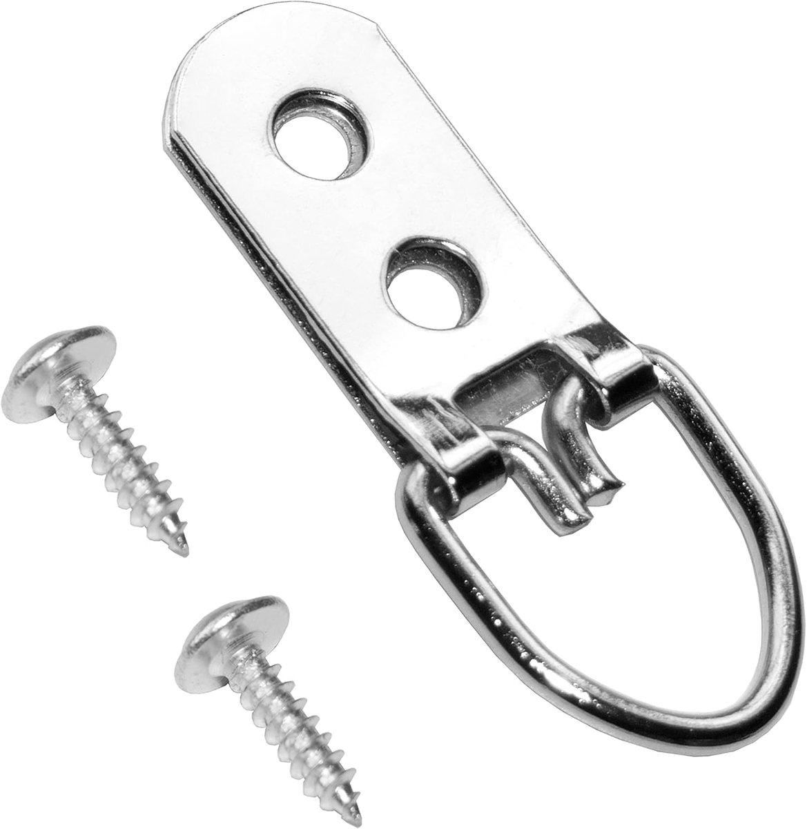 D-ring fotohanger (48-delig), robuust, met schroeven voor het ophangen van horloges, schilderijen, kunstwerken, afbeeldingen, schilderijen, lijsten, kruissteek
