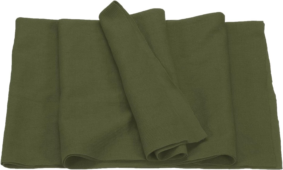 Elastische manchetten, geribbelde randen voor het naaien van katoenen stof, gebreide geribbelde stretchband, [voor manchetten, tailleband, kraag] - legergroen