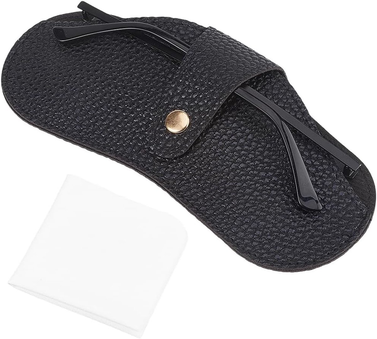 Lederen brillenkoker slanke brillenkoker zachte draagbare bril etui zakje tas reizen lichtgewicht beschermhoes cadeau voor vrouwen mannen strand vakantie vakantie 6,7x3,3 inch