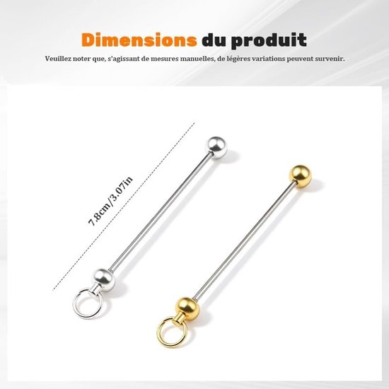 Kralen Sleutelhanger Bars Blanks — afbeelding 3