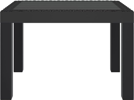 Antraciet 59x47x40 cm PP - Licht, robuust, schokbestendig, voor balkon, terras en tuin, praktisch tafelblad — afbeelding 5