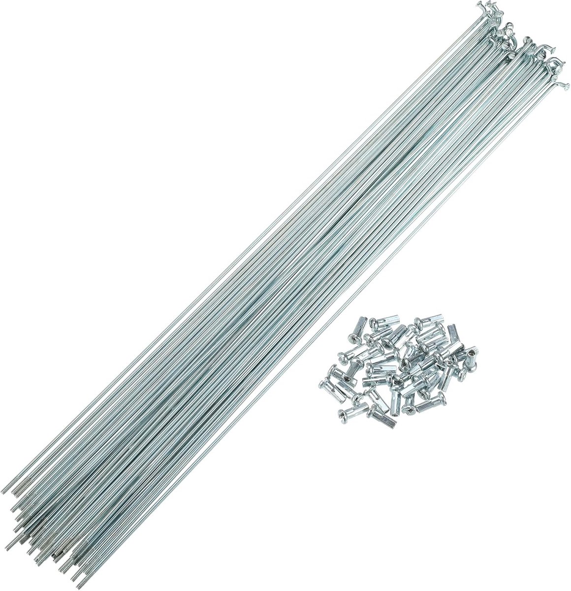 Spaken met nippels, zilverkleurig, 294 mm