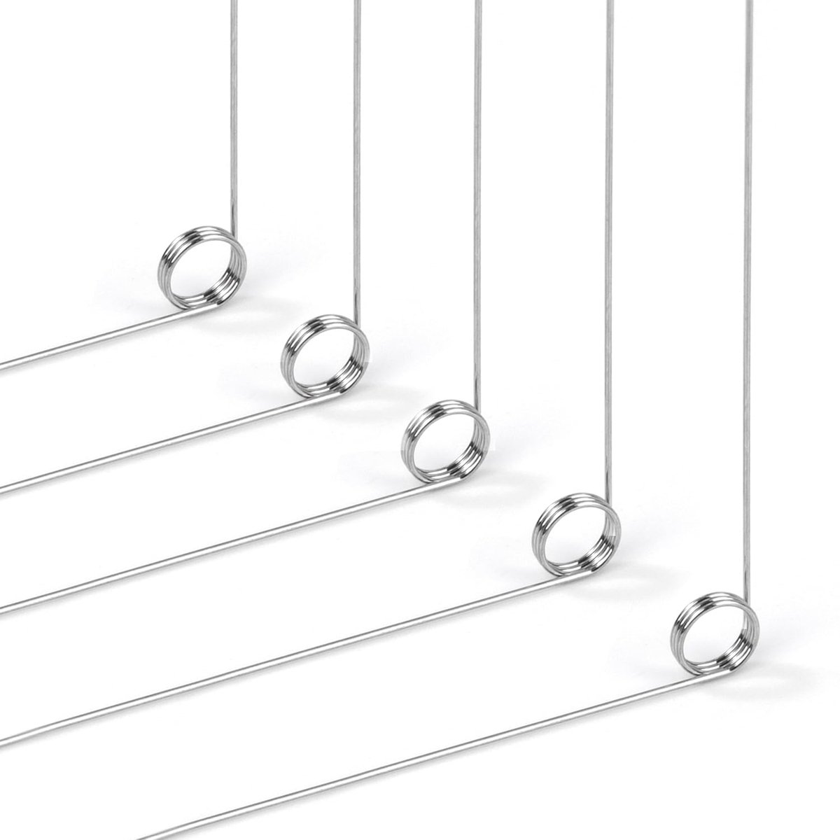 Torsieveren van roestvrij staal draaddiameter 0,3 mm binnendiameter 3 mm armlengte 30 mm hoek 90° 3 omwentelingen links 0,3 x 3 x 30 mm