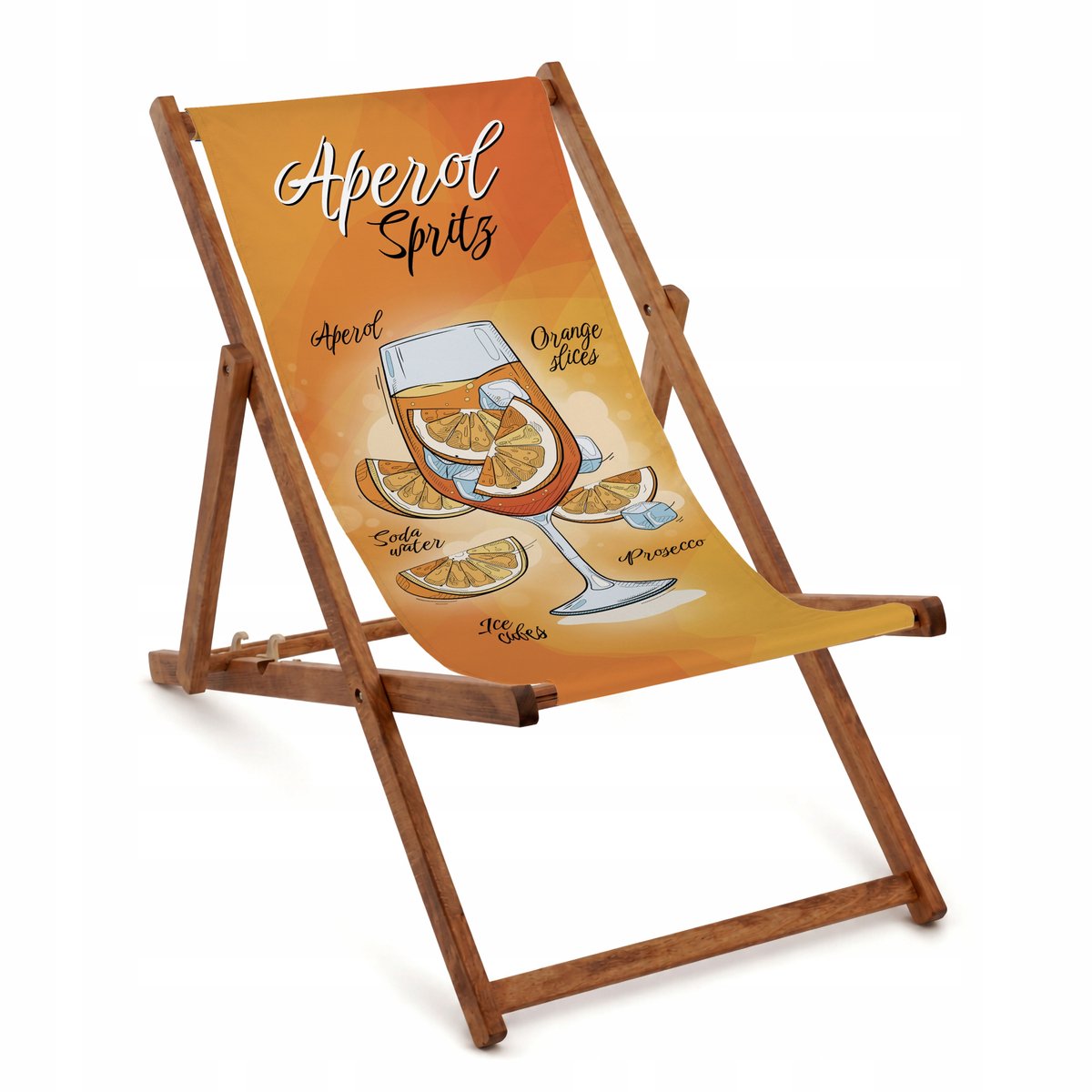 Luxe Houten Klapstoel Aperol Stijl - Duurzaam & Comfortabel