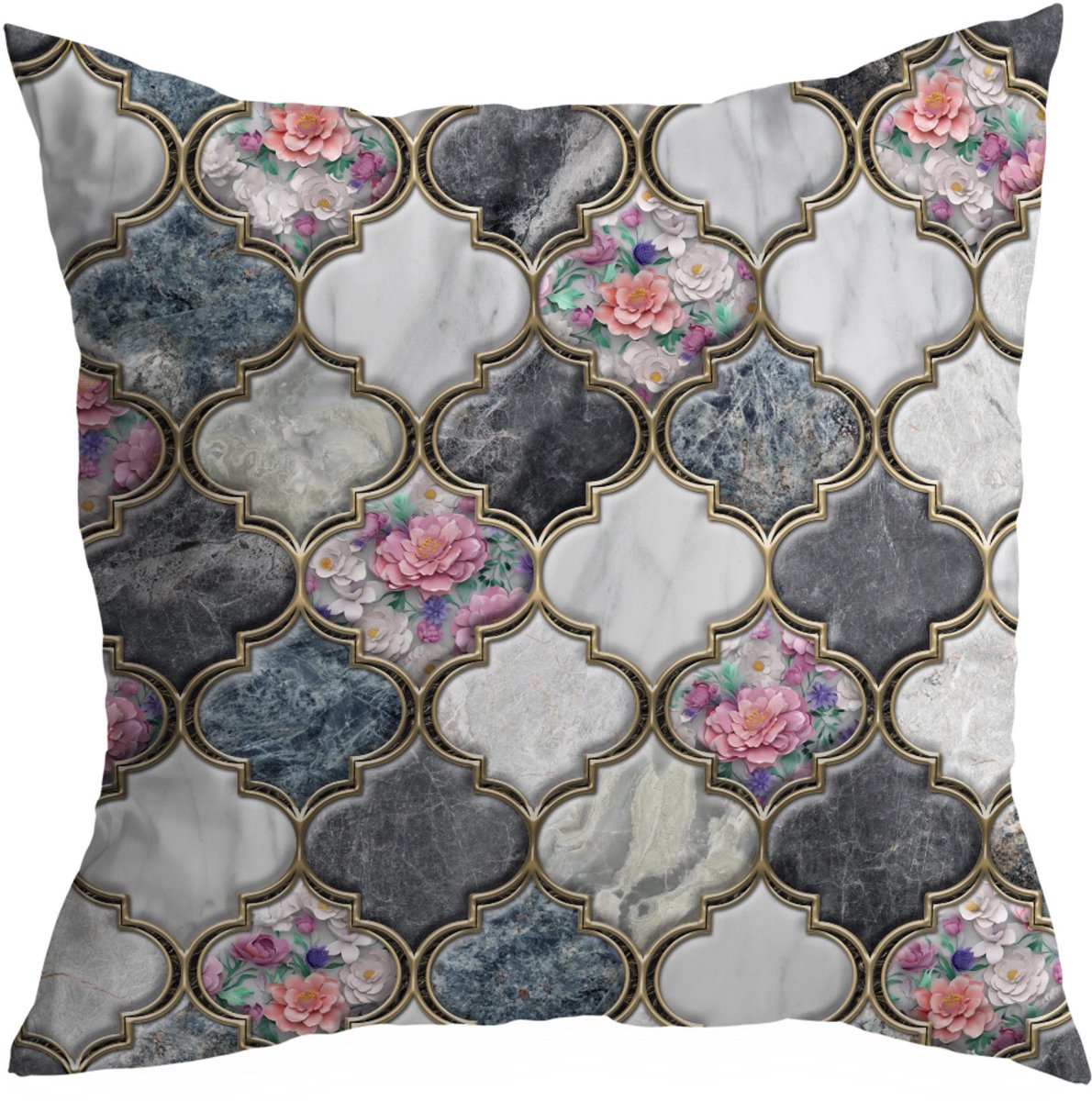 Decoratieve Kussensloop 50x50cm - Duurzaam & Kleurvast - HomeView