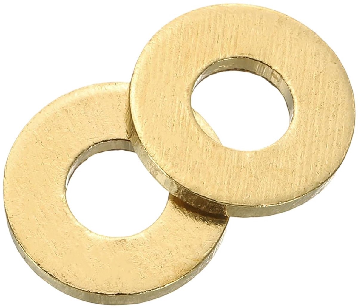 Set van 30 stuks sluitringen, M5 x 12mm x 1,5mm messing ring bijlagschijven assortiment, platte borgschijven afdichtingsringen metalen schijven voor schroeven bouten moeren
