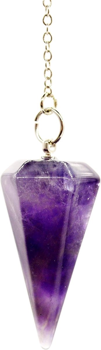 Gemaakt van natuurlijke edelsteen kristallen voor wichelroedelroede waarzeggerij Chakra Reiki. Gericht met ketting en sieradenzakje