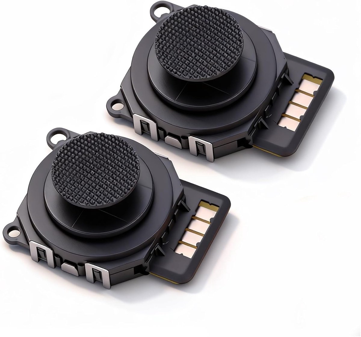 2 Stks Analoge 3D Knop Joystick Voor PSP 2000, Schakelaar Joystick Vervanging Draadloze Professionele Joystick Rocker Met Cap Reparatie Vervanging Voor PSP 2000 Zwart