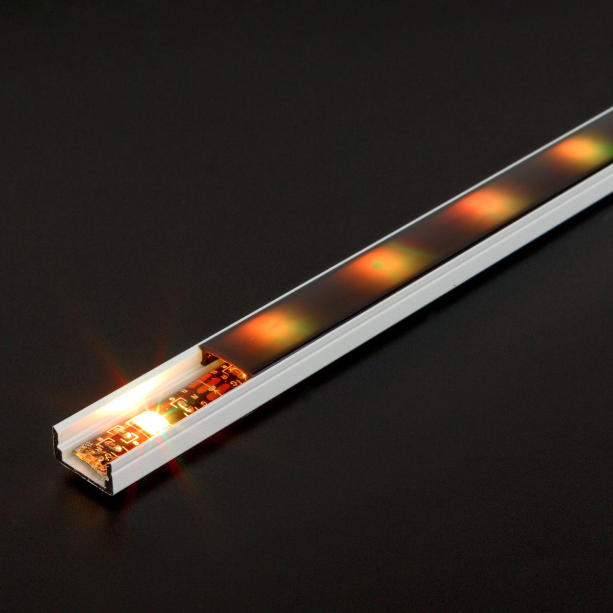 LED Profiel Aluminium - U-Profiel - 1000 x 17 x 8 mm - Wit - Voor LED-Strips 11 mm - 1 Stuk [41010A1-WH]