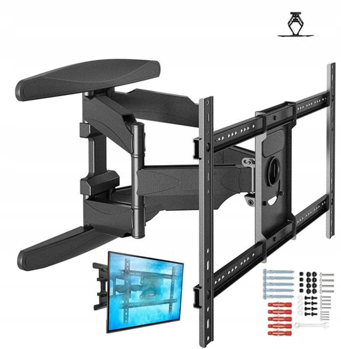 Draaibare TV-muurbeugel voor 65-inch Sharp TV | Sterk & Stabiel