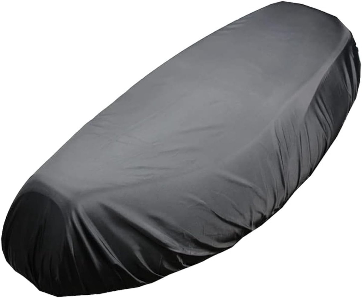 Motorstoelhoes, universele Oxford-stof, motorstoelhoezen, stofhoes, motorkussen, stoelhoes, stoelbescherming voor de meeste motorfiets-scooterhoezen, zwart, XL