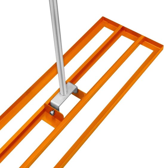 Nivellering Hark Grond Leveler 100 cm - Verstelbaar Handvat 1.20-1.90 m Tuin Gazon Golf Zand Gras Golfbaan Achtertuin Bodemnivellering Nivelleren - Oranje — afbeelding 5