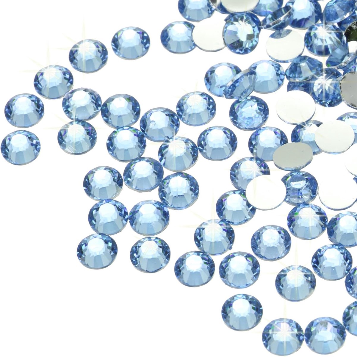 Rhinestone SS16 Lichtblauwe hars, 4 mm, geen hotfix strassteentjes voor knutselen, doe-het-zelf design, bekers, kleding, make-up, nagelkunst, 16000 stuks