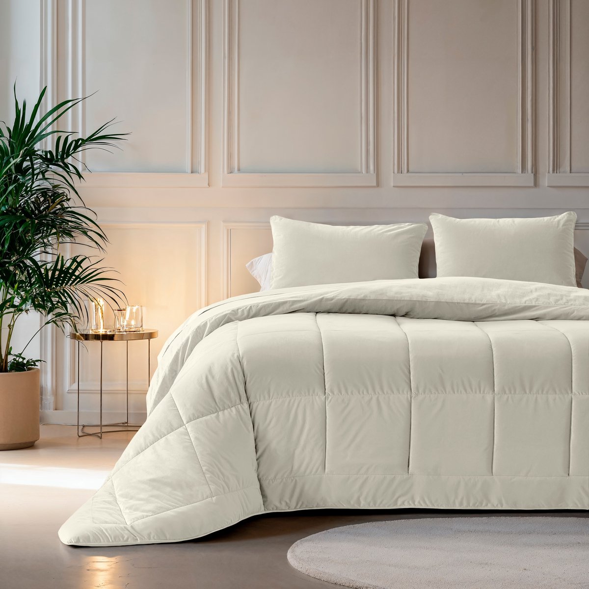 Valking 2 in 1 Velvet Dekbed zonder Overtrek Dekbed - 240 x 200 - Creme