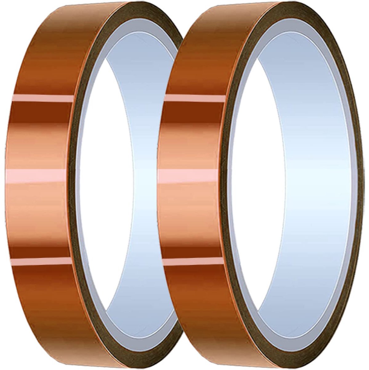 2 rollen 20 mm x 28 m (90 ft) hoge temperatuur tape hoge temperatuur tape polyimide hittebestendige tape thermische tape kapton tape voor maskeren/soldeer/3D-printers/batterij