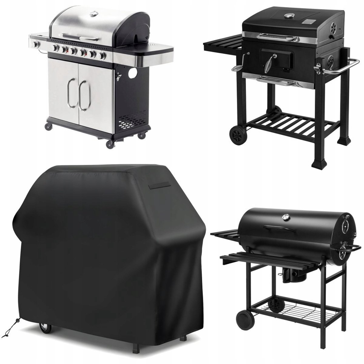 Waterdichte Grillhoes L 145x117x61 cm - Oxford 210D Zwart