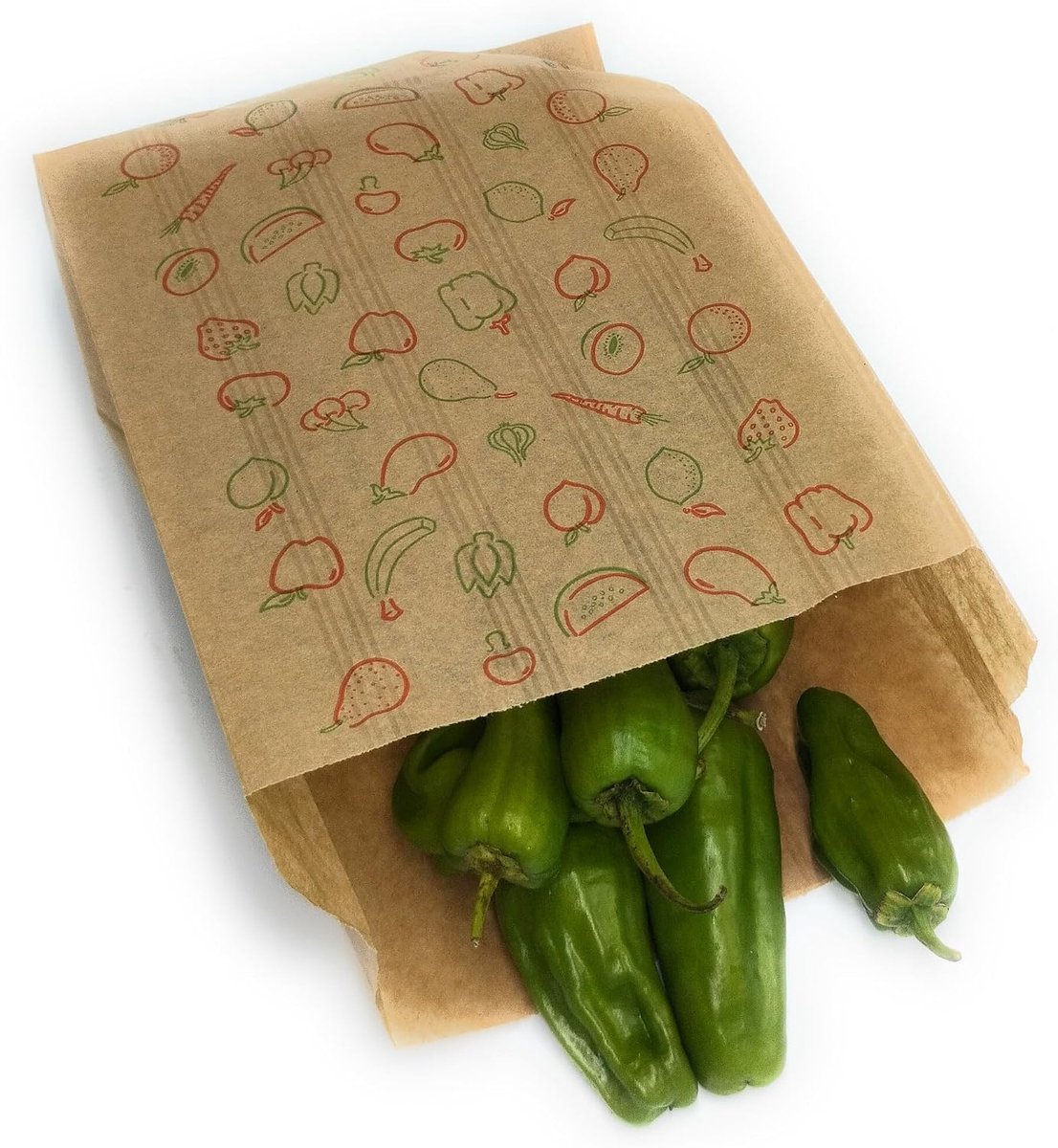 Tas voor groenten en fruit, 1 kg, afmetingen 14 + 7 x 24 cm (200)