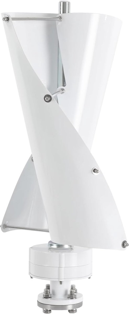 Windturbine 100 W 12 V/24 V met 2 vleugels, IP67 waterdicht, elektromagnetische bediening, geluidsarm <62dB, aluminium koper, voor camper, tuin, camping