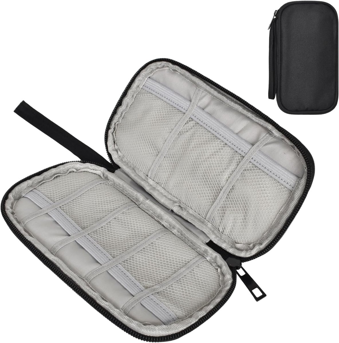 Tas voor USB-sticks, harde schijven, SD-kaarten, kabels en meer - waterdicht, schokbestendig, reizen en dagelijks gebruik
