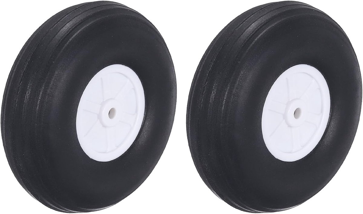 Vliegtuigen 2,99 inch OD Rc Airzeil, PU-schuimwielen voor vliegtuigen, banden staartwiel, schuimwiel voor RC-vliegtuigen, vervanging voor RC modelvliegtuigen DIY, 2 stuks