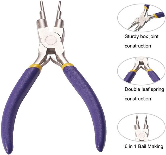 Tang Sieraden Maken Tang Draad Looping Vormen Tool Met Antislip Comfort Grip Handvat voor 2.3Mm 3Mm 4Mm 5Mm 7.2Mm 8.6Mm Loops En Jump Ringen — afbeelding 4