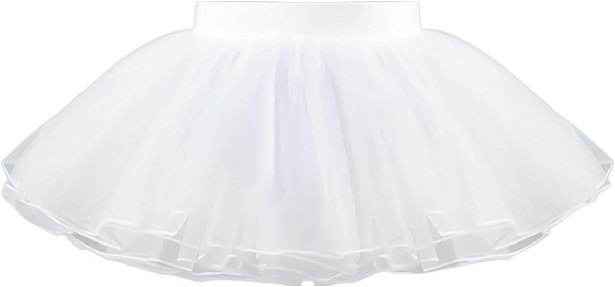 1 stuk wit jurkje, meisjes tutu, ballettutu, tule tutu, balletkostuum, elastische stijl rok, tutu rok, pluizige rok voor podiumoptredens voor meisjes