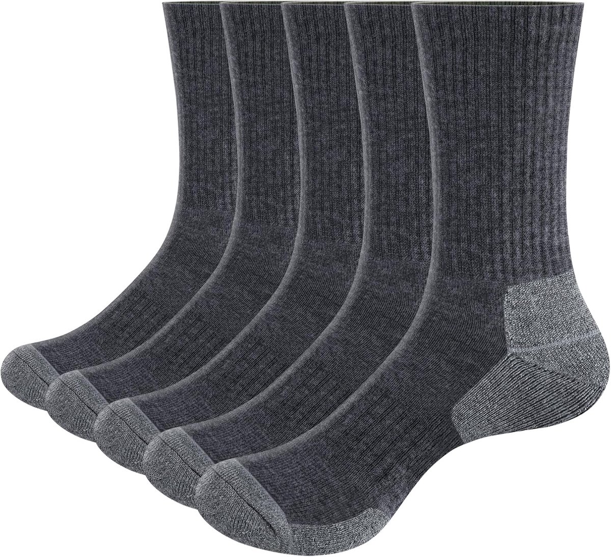 Sokken vochtafvoerende comfort werksokken prestaties training atletische sokken casual sportsokken outdoor wandelen wandelsokken voor mannen maat 6-10, multipack, 5