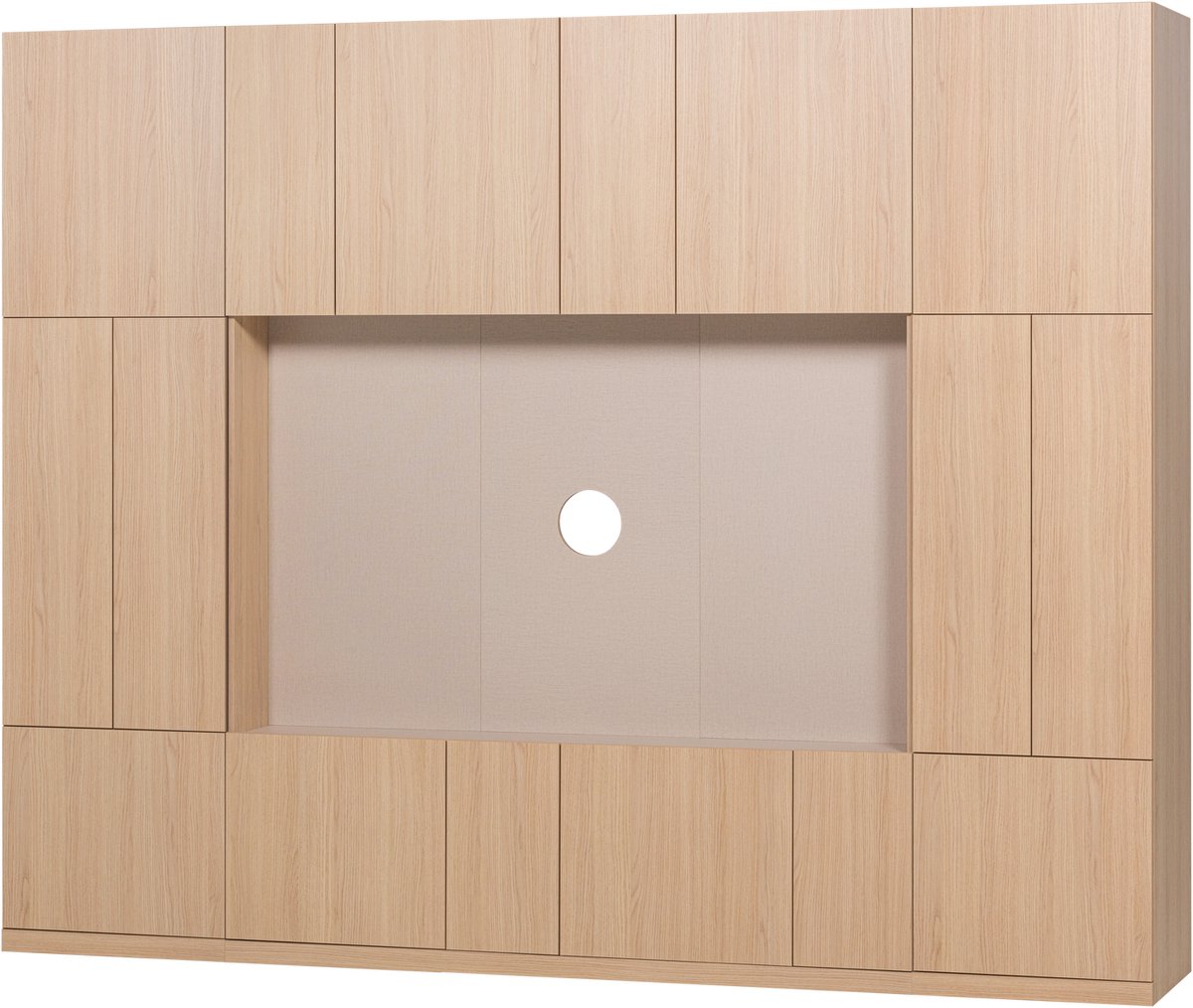 WOOOD Build Wandkast Combinatie 268 cm - Eiken Decor - Naturel