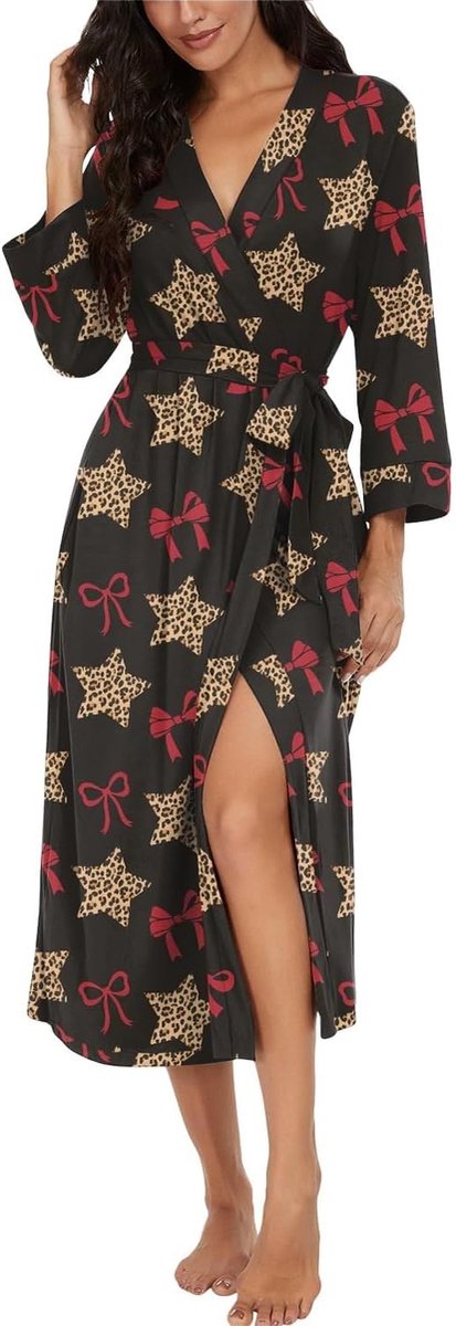 Lange of korte badjas voor vrouwen, gebreide kimono gewaden, zachte badjassen, informele damesloungekleding