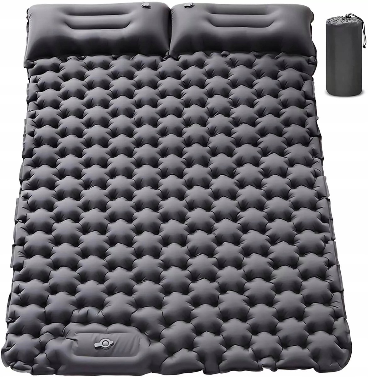 Dubbele Zelfopblaasbare Campeer-/Slaapmat 195x125x10cm Groen