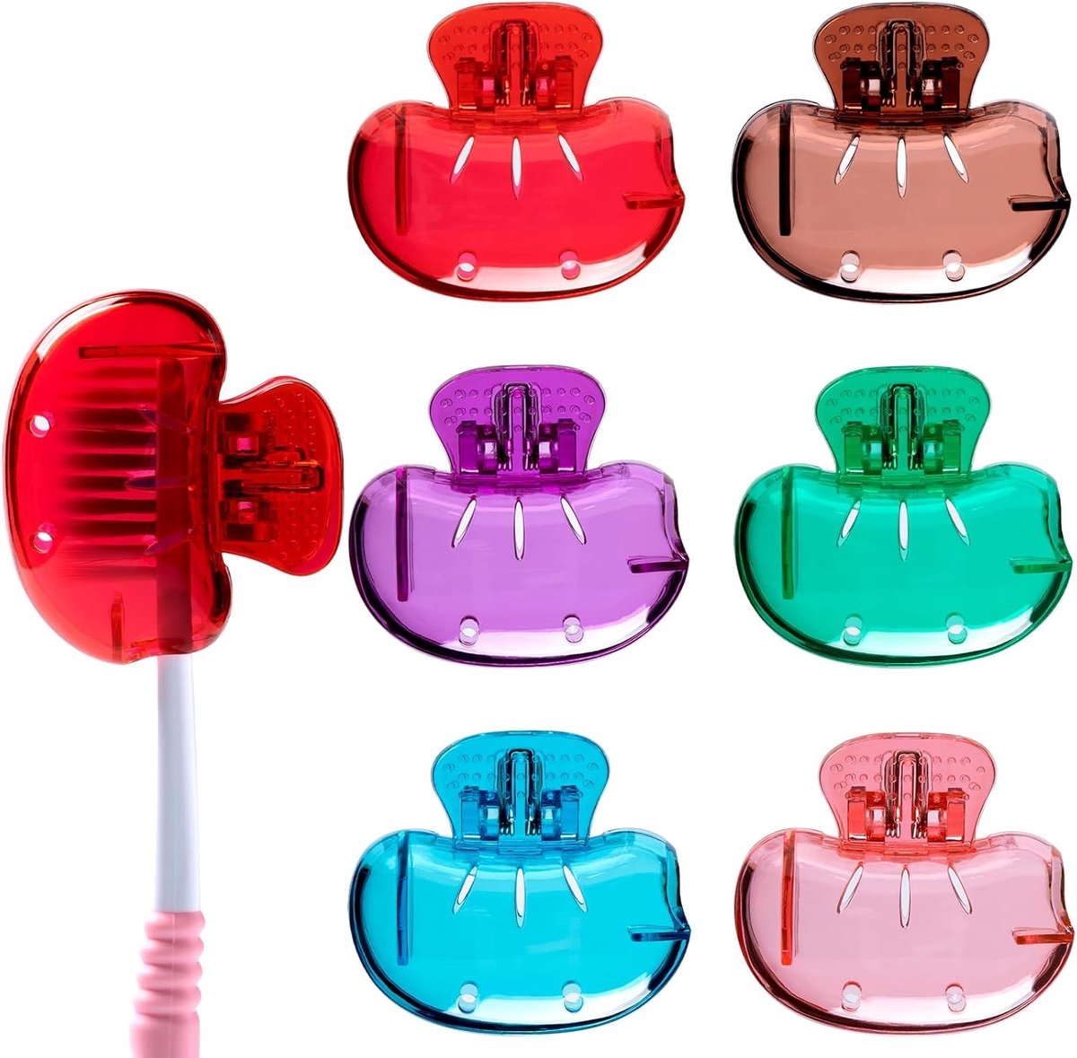 Tandenborstelkophoes - Meerkleurig - Bescherming voor Handmatige en Elektrische Tandenborstels - Voor Hygiënisch Gebruik