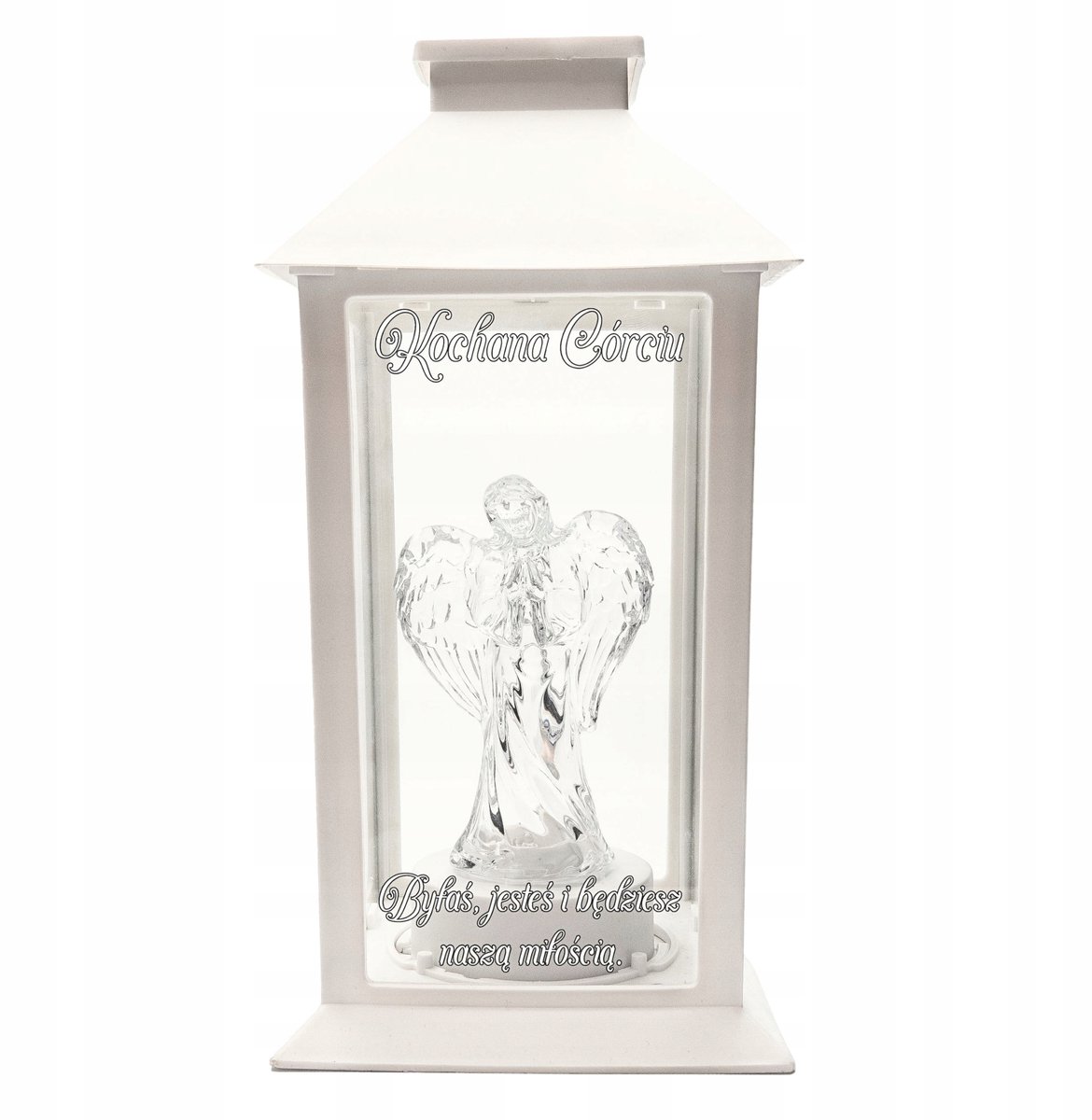 Wit Grafmonument Kinderen Anjelier LED - 31cm