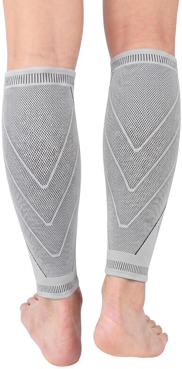 1 Paar Compressie Kuitmouwen, Kuiten voor Mannen en Vrouwen, Compressiekousen, Ademende Ondersteuning, Kuit Compressie Sleeve voor Shin Splint, Pijn, Spataderen, Oedeem, Sport, Hardlopen