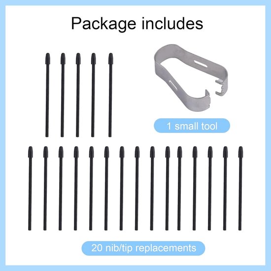 20st Penpunten voor Remarkable Marker/Remarkable 2 Marker, Duurzaam Styluspunten Zacht Vervangende Punten voor Pens Accessoires met Klämma — afbeelding 5