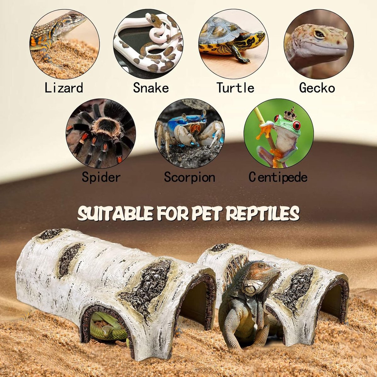 Schuilplaatsen grotten simulatie boom schuilplaats slang verstopplaats luipaard gekko terrarium plastic plant bladeren ornament habitat onderdak decoratie voor hagedis heremietkreeft spin