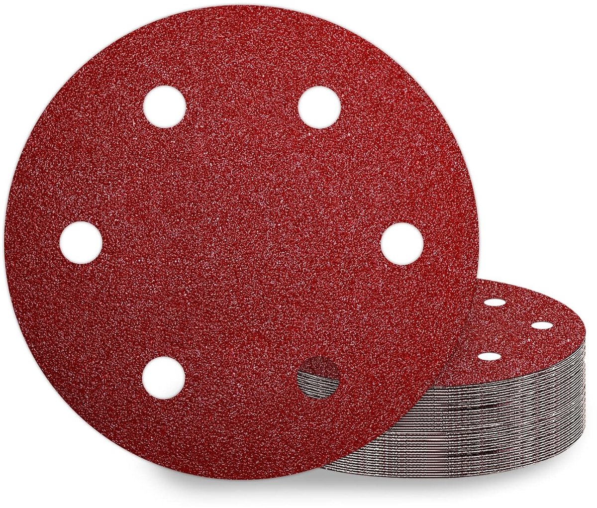 Schuurpapier, 225 mm, klittenband, 25 stuks, 6-gaats korrelgrootte P40, voor droogbouwschuurmachine, schuurgiraf, langnekschuurmachine