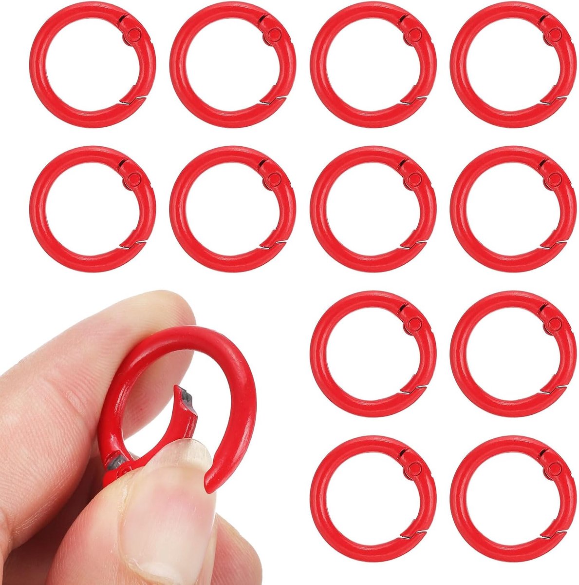 1 inch Spring O Ring, 50 stks O Ring Clip Sleutelhanger Clip Portemonnee Clips Trigger Gesp Cirkel Metalen Binder Snap Ronde voor Handtassen Bandjes Portemonnee Schoudertas Haak Sleutelhanger