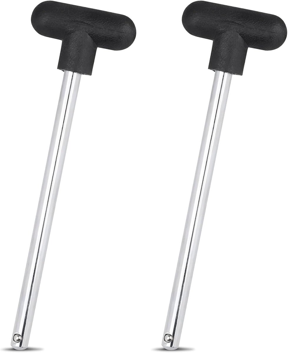 2 stuks gewicht stapel pin, T-vormige gym pin heavy duty gewicht machine pin trekpunt 3/8 inch diameter 6 inch vergrendeling ruimte universele gewicht selector pin
